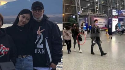Wilber Pan & Wife Kept A Distance The Whole Time They Were At The Airport