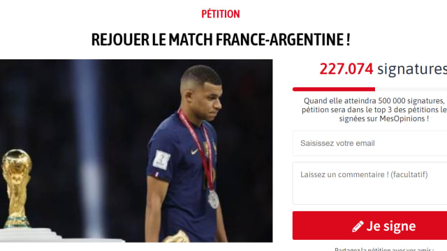 法国队球迷网上请愿重赛 阿根廷队球迷反击“别再哭泣”
