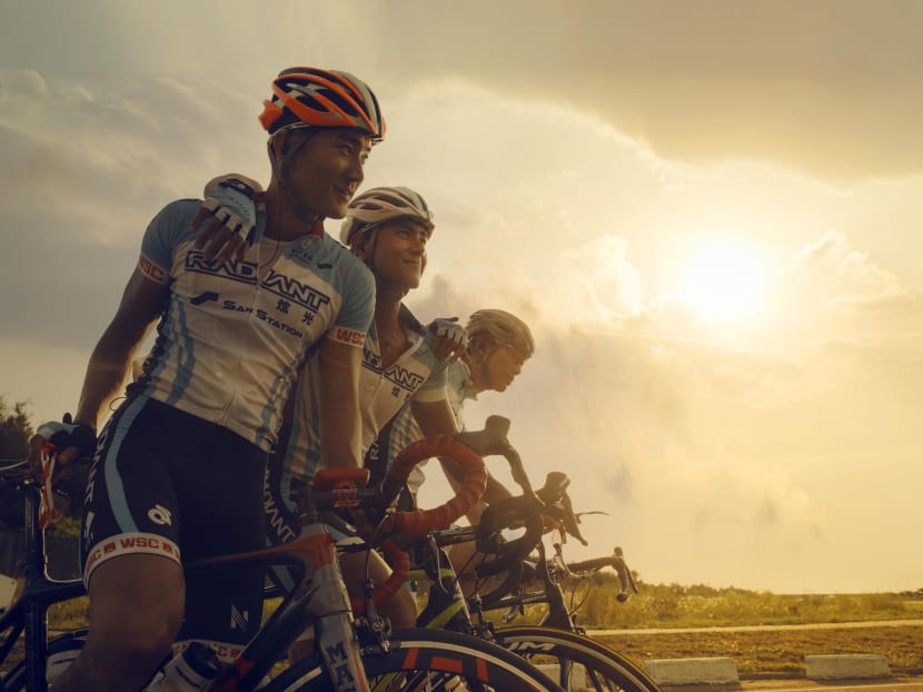 Hotshots Choi Siwon, Eddie Peng and Shawn Dou in their new cycling movie To The Fore.