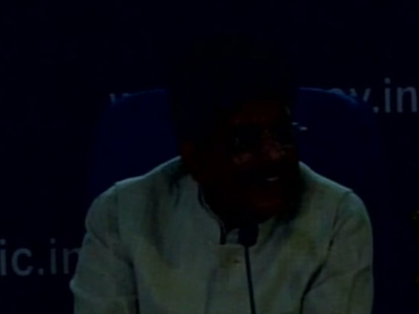 A screenshot of Power Minister Piyush Goyal during the power cut.