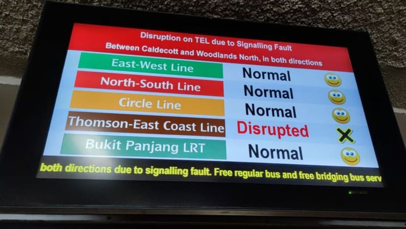 Train services resume on Thomson-East Coast Line after more than 3-hour disruption Train services resume on Thomson-East Coast Line after more than 3-hour disruption