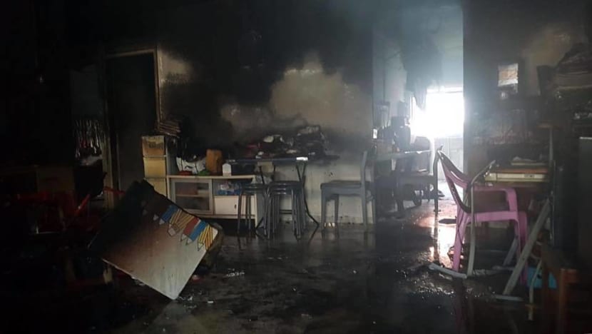 Elderly woman hospitalised after fire at Tampines flat Elderly woman hospitalised after fire at Tampines flat
