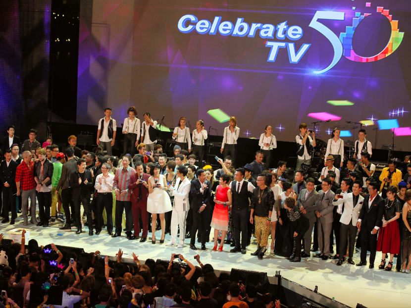 More than 200 local and international artistes count down to the New Year at Celebrate TV50 at The Float @ Marina Bay. Photo: MediaCorp Ch 5