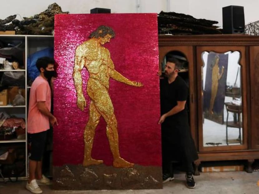 'Pain into beauty': Argentine sculptor turns pandemic waste into art 'Pain into beauty': Argentine sculptor turns pandemic waste into art