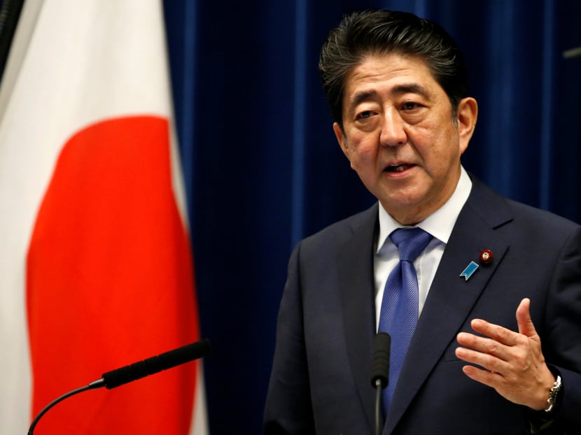 Japan's Prime Minister Shinzo Abe attends a news conference to announce snap election at his official residence in Tokyo. Photo: Reuters