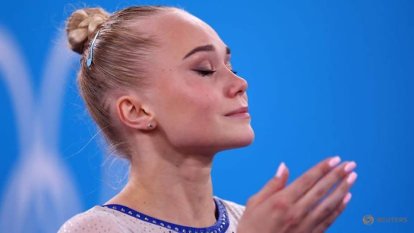 Olympics-Gymnastics-Russia Olympic Committee win women's team gold Olympics-Gymnastics-Russia Olympic Committee win women's team gold