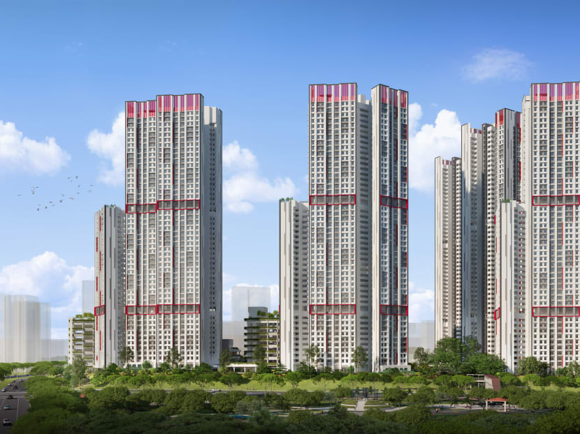 An artist's impression of Bukit Merah Ridge, a Build-To-Order (BTO) project under the Prime Location Public Housing model.