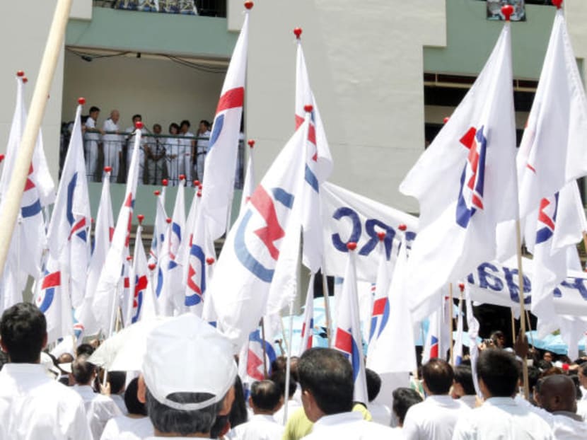 PAP supporters at the Nomination centre at Singapore Chinese Girls School during the 2011 General Election. TODAY file photo
