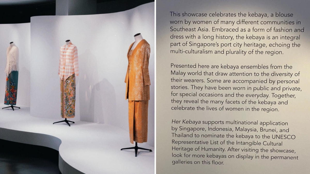Le musée de Singapour déclare que le texte de l’exposition kebaya a été modifié “pour refléter son héritage multiculturel”