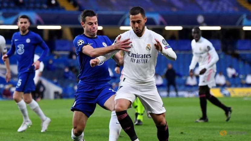 Football: Footage of Hazard laughing with Chelsea players upsets Real Madrid fans Football: Footage of Hazard laughing with Chelsea players upsets Real Madrid fans