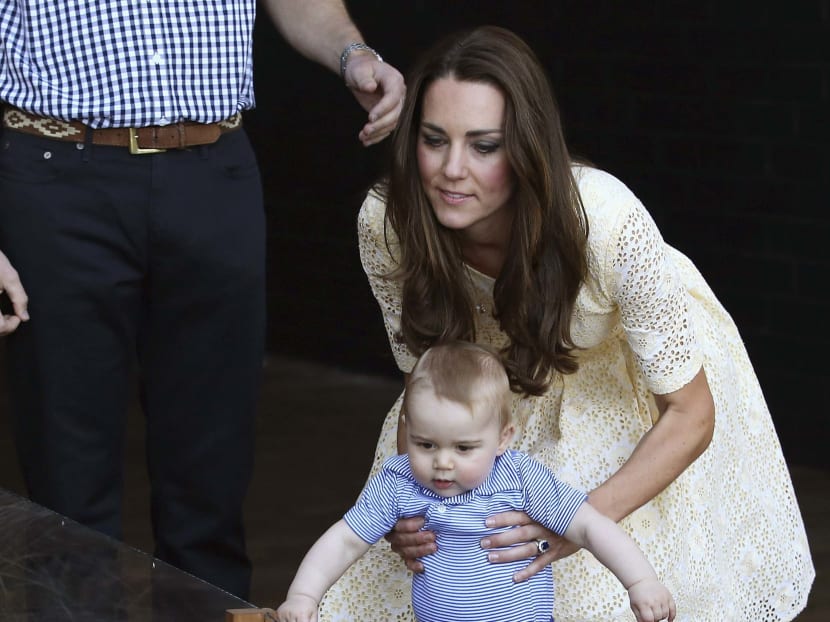 Catherine, the Duchess of Cambridge watch as her son Prince George looks at an Australian animal called a Bilby, which has been named after the young Prince, during a visit to Sydney's Taronga Zoo April 20, 2014. Photo: Reuters