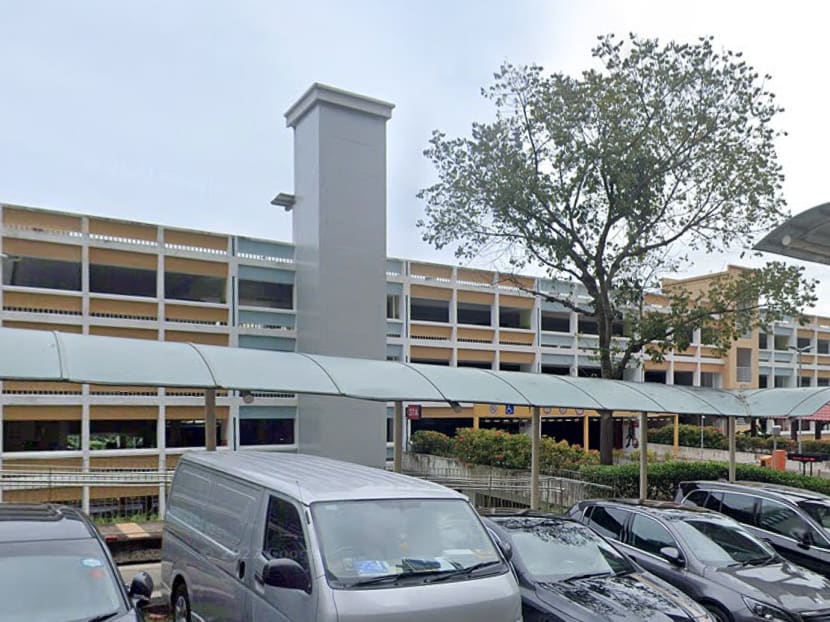 A view of a multi-storey car park at Block 37A Jalan Rumah Tinggi where a fight between two groups of men allegedly took place at night on Jan 8, 2023. 