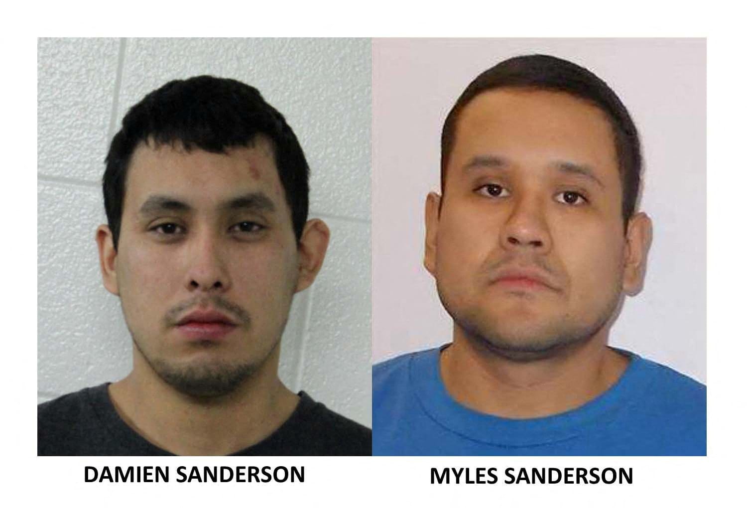 Damien Sanderson and Myles Sanderson, who are named by the Royal Canadian Mounted Police (RCMP) as suspects in stabbings in Canada's Saskatchewan province, are pictured in this undated handout image released by the RCMP Sept 4, 2022. Damien Sanderson and Myles Sanderson, who are named by the Royal Canadian Mounted Police (RCMP) as suspects in stabbings in Canada's Saskatchewan province, are pictured in this undated handout image released by the RCMP Sept 4, 2022.
