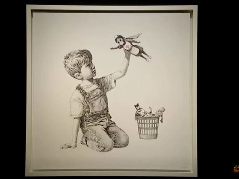 Banksy's tribute to health workers sells for record US$20 million at auction Banksy's tribute to health workers sells for record US$20 million at auction