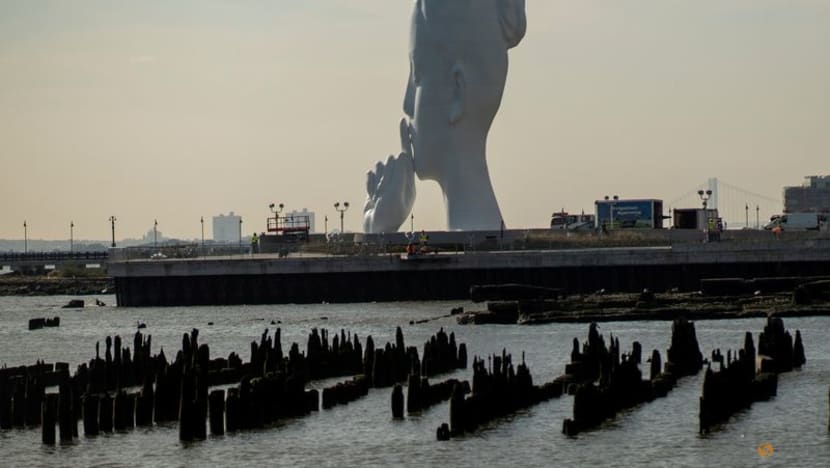 'Water's Soul': Massive white sculpture makes a statement in New York harbor 'Water's Soul': Massive white sculpture makes a statement in New York harbor