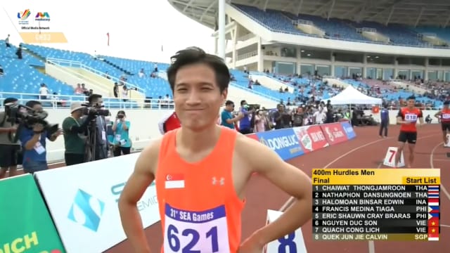 男子400米跨栏 我国选手郭俊杰夺铜牌
