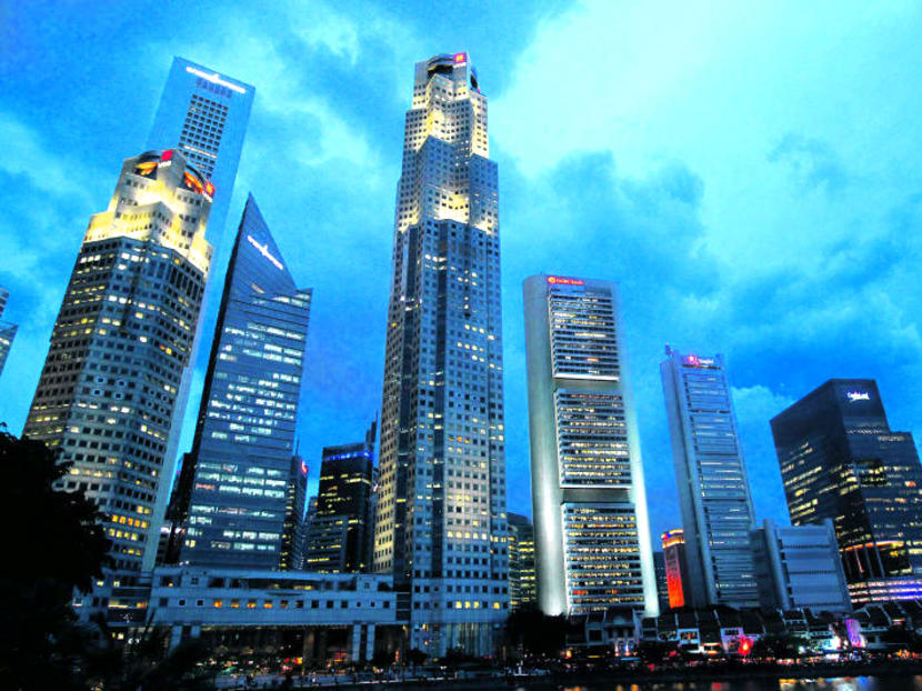 Singapore Central Business District (CBD), night skyline. Photo: Ernest Chua