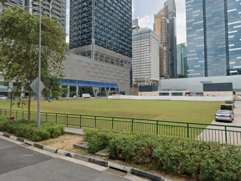 A land parcel along Marina View (pictured), which is near the upcoming Shenton Way MRT Station.