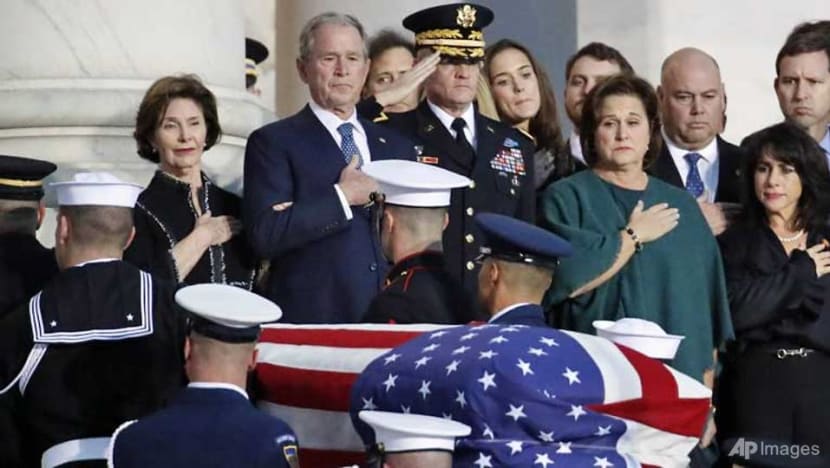 Late president Bush lies in state in Washington Late president Bush lies in state in Washington