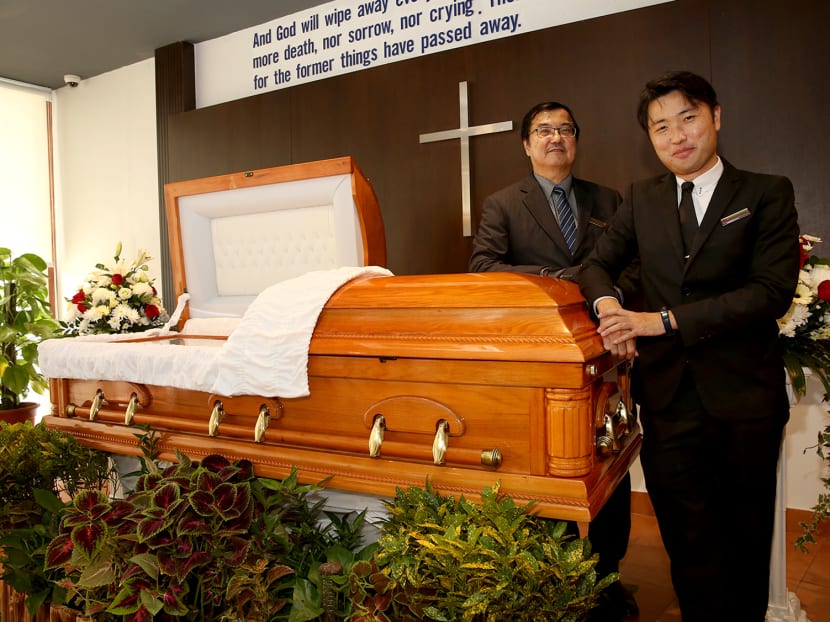 Mr Paul Wong and his son Daniel of Amazing Grace Funeral.