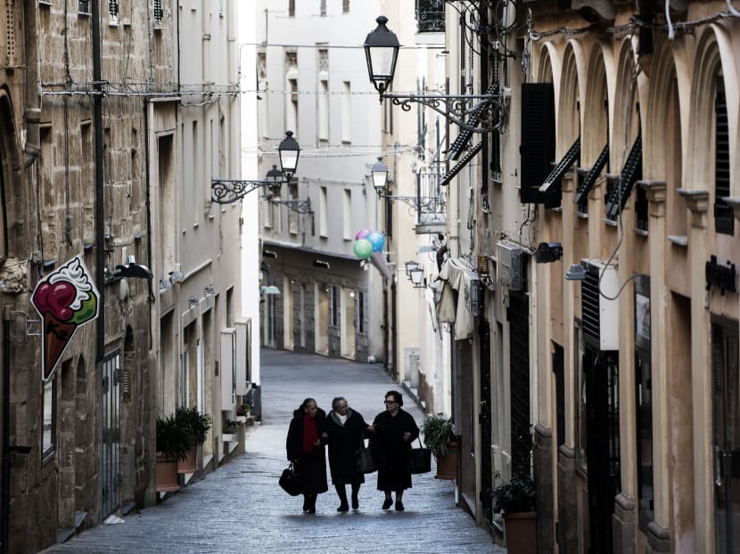 A street in Alghero, a historic port in Sardinia that is the last town where Catalan is still spoken in Italy. Photo: New York Times