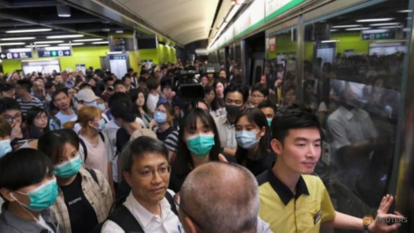 Protesters disrupt Hong Kong's MTR services during morning rush hour