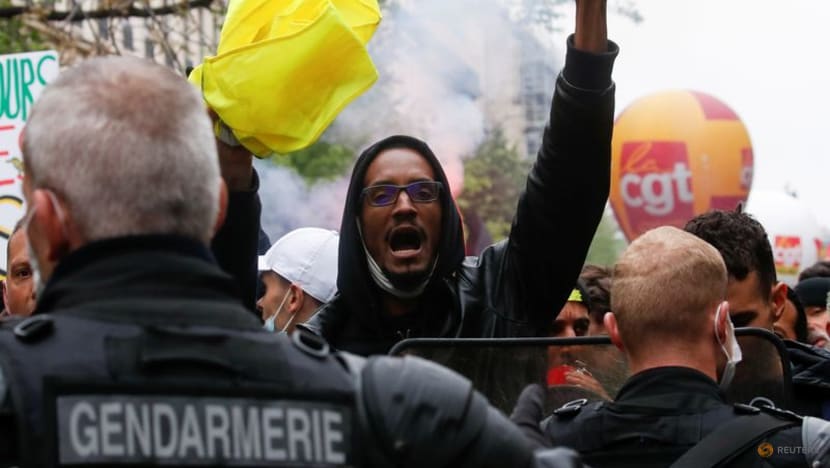 Violence erupts in May Day protests in Paris, marchers criticise re-elected Macron