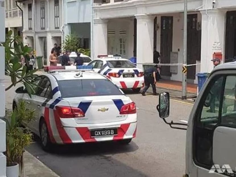 A photograph showing a police cordon along Niven Road at the scene where Mr Andrew Ho Chee Meng died on Nov 1, 2019.