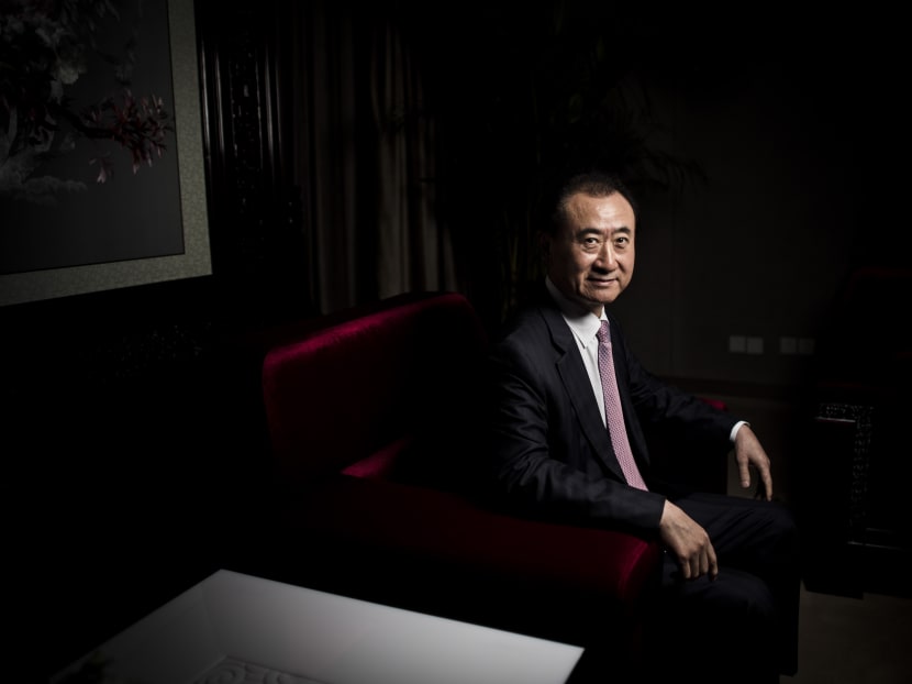 Chairman of China's Wanda Group Wang Jianlin posing at an annual business summit in Beijing on Aug 25, 2016. Photo: AFP