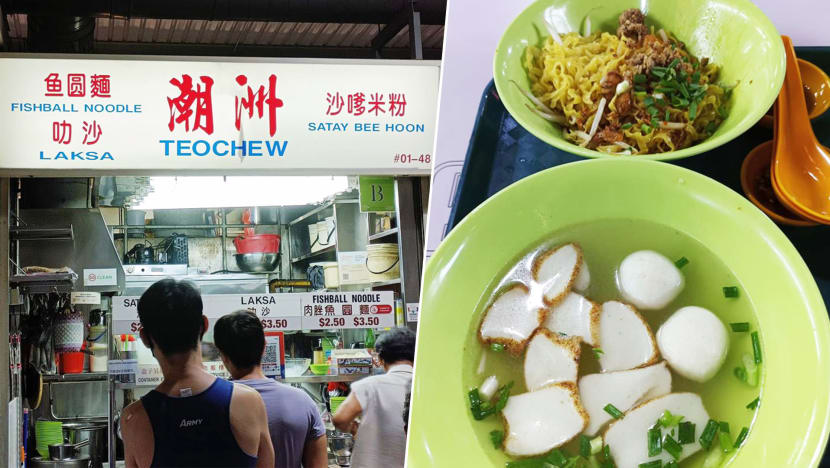 Jurong West Hawker Stall Still Sells Fishball Noodles, Satay Bee Hoon & Laksa At $2.50