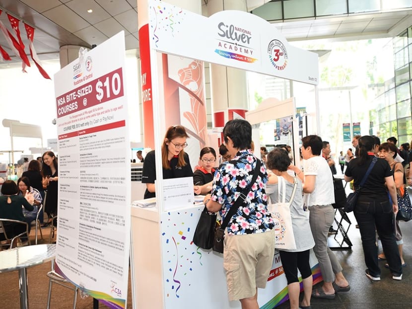 Seniors at a National Silver Academy roadshow at the National Library in August 2019. Seniors at a National Silver Academy roadshow at the National Library in August 2019.
