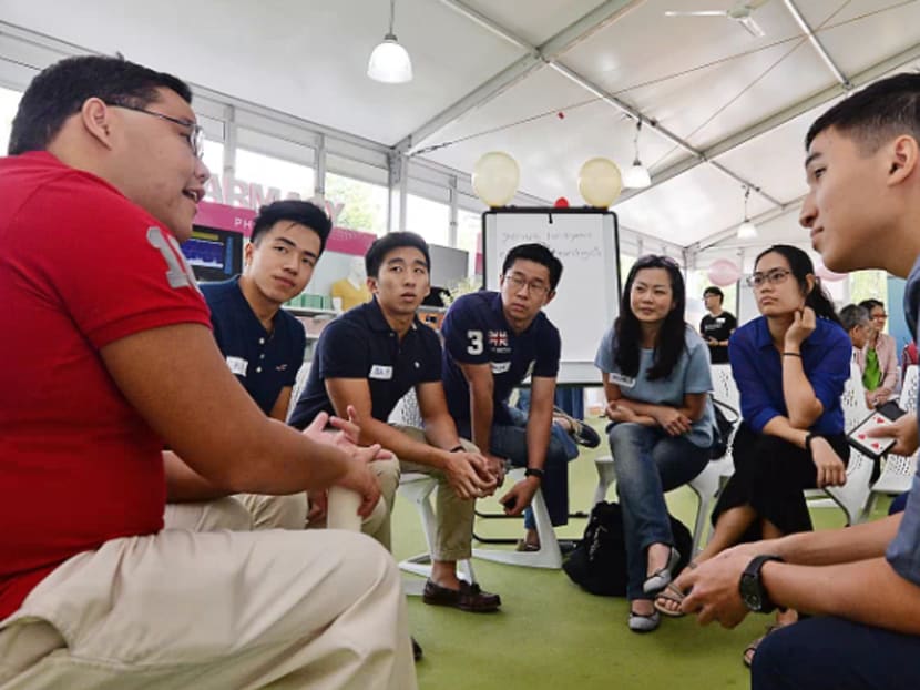 About 50 participants were involved a discussion on Singapore's future economy, majority of whom are between the ages of 19 and 35. Photo: Robin Choo/TODAY