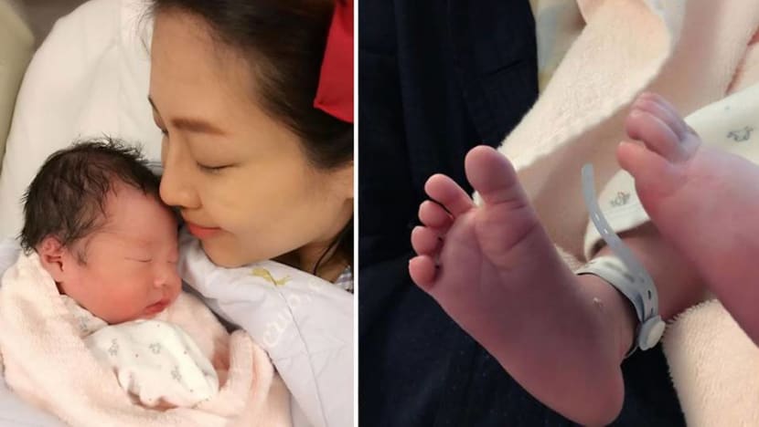 Sharon Chan gives birth to baby boy