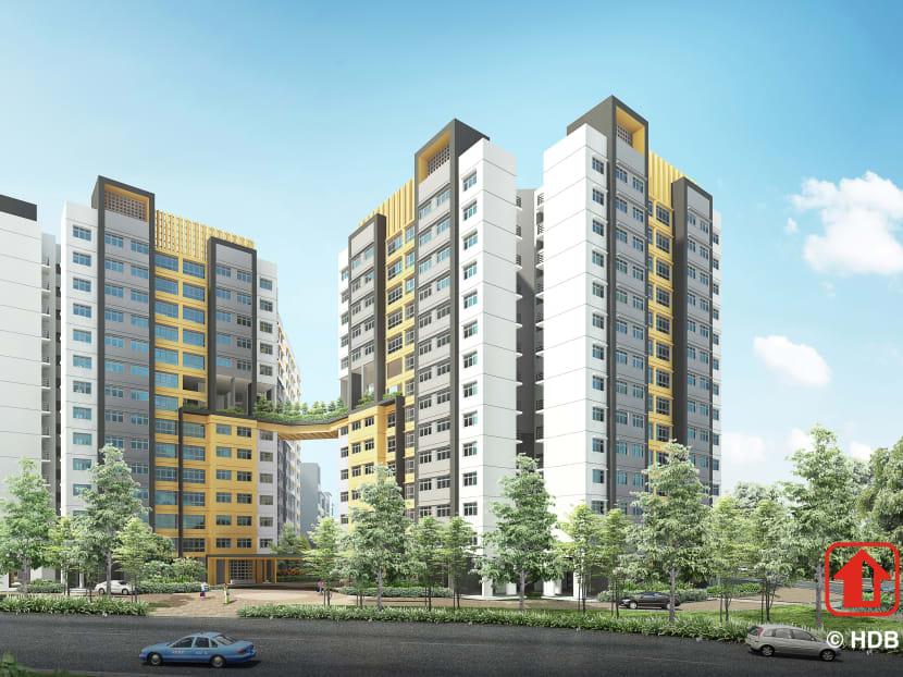 Artist impression of Valley Spring @ Yishun BTO Project. In March this year, the PPVC method was used for the first time to construct 824 BTO units at Valley Spring @ Yishun. Illustration: Housing & Development Board