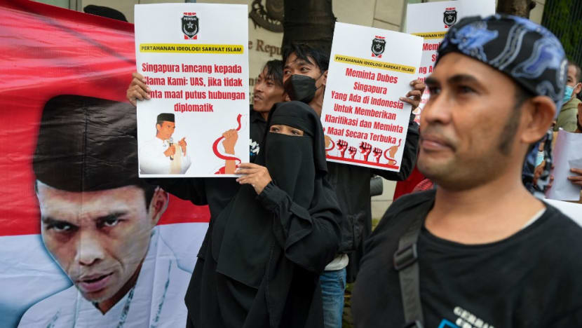 Protests at Singapore’s embassy in Jakarta, consulate-general in Medan over decision to deny preacher entry 