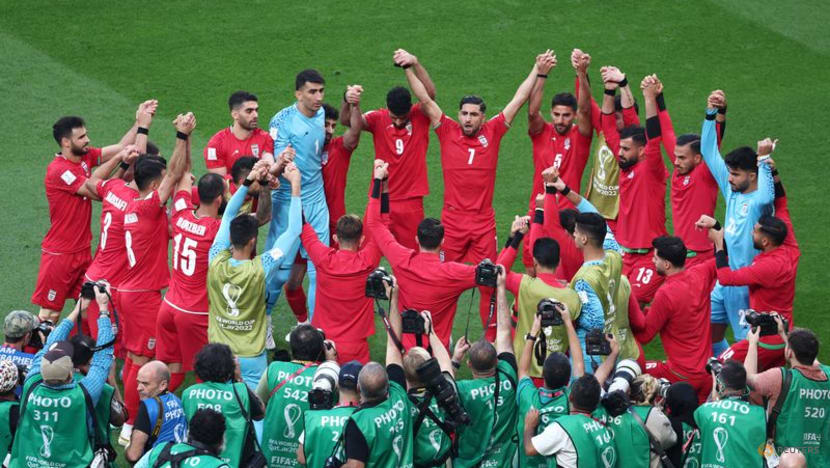 Iranian World Cup squad declines to sing national anthem, backing protests