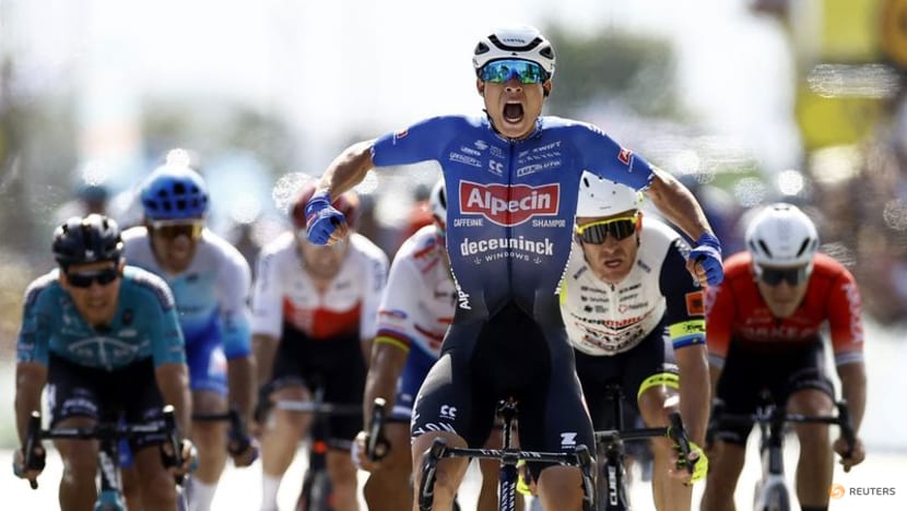 Briefest of celebrations as Philipsen realises he has not won Tour stage Briefest of celebrations as Philipsen realises he has not won Tour stage