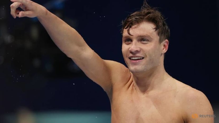 Olympics-Swimming-American Finke wins men's 800m freestyle Olympics-Swimming-American Finke wins men's 800m freestyle