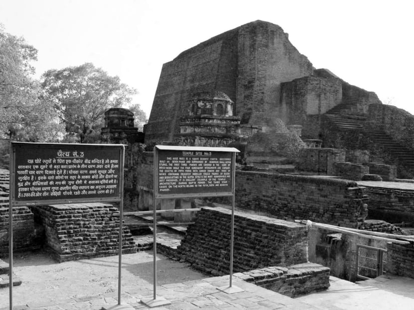 The ruins of Nalanda, which was established in the 5th century AD. Nalanda is vital to Asia and to Singapore because, as an ancient and illustrious seat of learning, it is a powerful icon of Asian knowledge. Photo: AFP