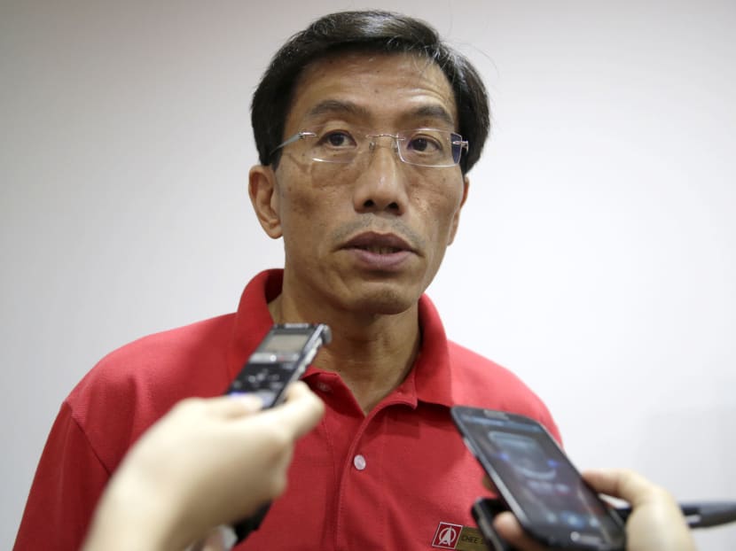 Singapore Democratic Party (SDP) Secretary-General Dr Chee Soon Juan speaks to media at SDP HQ. Photo: Wee Teck Hian/TODAY