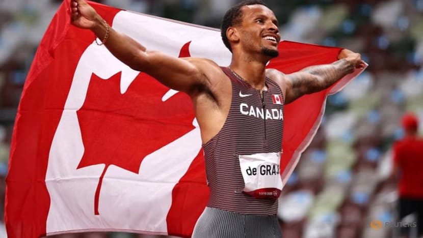 Olympics-Athletics-Gold for De Grasse, another huge 400m hurdles record Olympics-Athletics-Gold for De Grasse, another huge 400m hurdles record