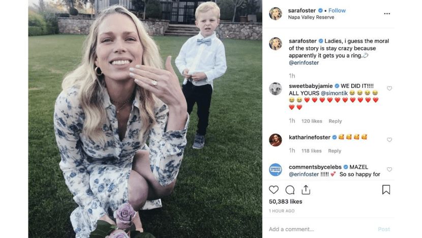 Erin Foster is engaged
