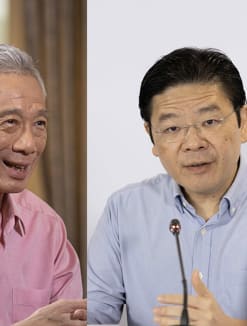 Mr Lee Hsien Loong (left) has informed President Tharman Shanmugaratnam of his intent to resign as Prime Minister on May 15, 2024, and hand over the reins to Deputy Prime Minister Lawrence Wong.