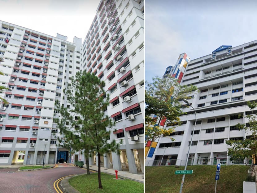 There is likely coronavirus transmission at Block 357 Yung An Road (left) in Jurong and Block 3 Teck Whye Avenue in Chua Chu Kang.