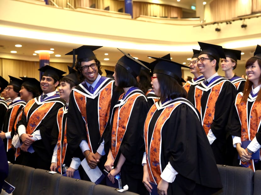 Graduation ceremony of the inaugural class of Yale-NUS College. TODAY file photo
