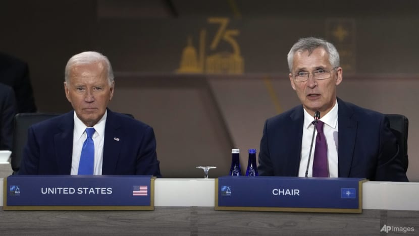 At NATO summit, allies delicately lend Biden a hand 