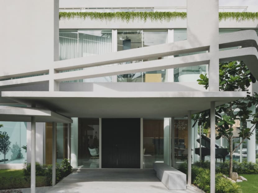 In Singapore, a house with a ‘flying wall’ gives a family much needed privacy