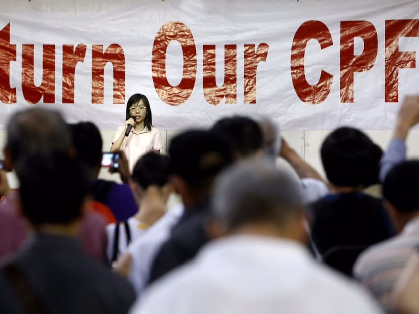At her rally at Delta Hockey Pitch on Tiong Bahru Road yesterday, Ms Han Hui Hui criticised Opposition parties that ‘enter Parliament and keep quiet’. Photo: Raj Nadarajan