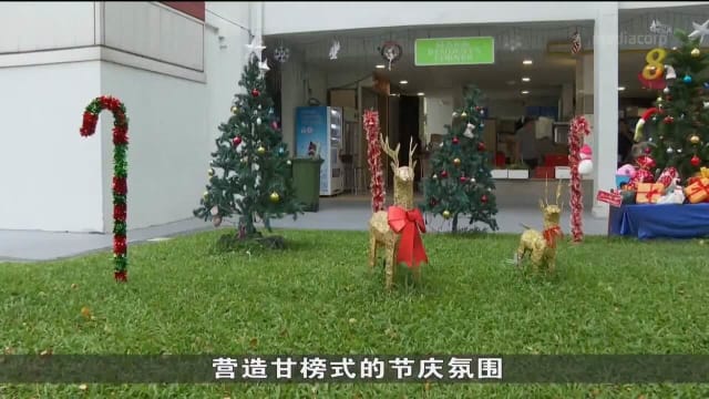 圣诞节将至 组屋居民自发在区内亮起璀璨灯饰