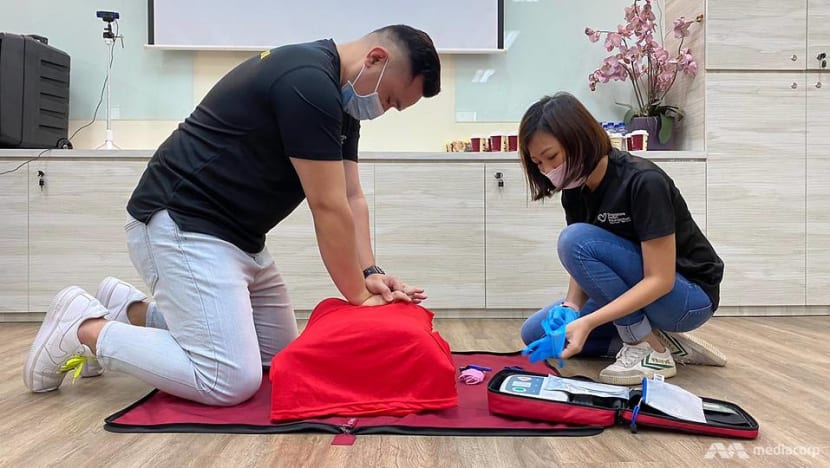 Singapore Heart Foundation launches 'first of its kind' female CPR manikin vest for training use Singapore Heart Foundation launches 'first of its kind' female CPR manikin vest for training use